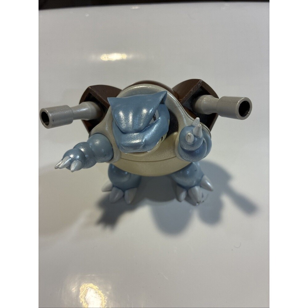 Pokémon Blastoise Action Figure Turtle Plastic Blue Beige Brown White 5 in